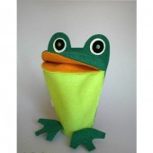 Tátogó béka kesztyűbáb