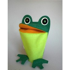 Tátogó béka kesztyűbáb