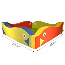 Labdamedence - nagy akvárium 205x205 cm