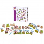 Fűzős fajáték 13 db-os (farmos)