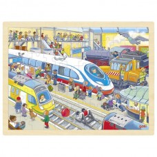 Fa puzzle 96 db-os - vasútállomás