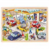 Fa puzzle - benzinkút 40x30 cm