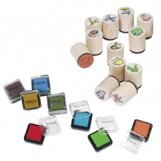 Nyomdaszett vadállatok tintapárnával 8 db-os készlet