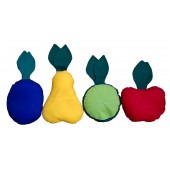 Gyümölcs babzsák-szett 4 db: alma, szilva, körte, lime