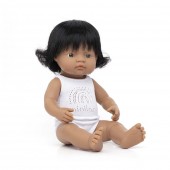 Baba, latin-amerikai lány, fehérneműben, 38 cm