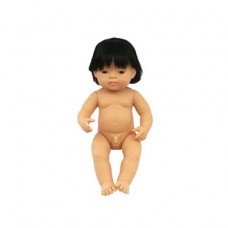 Baba - ázsiai fiú, hajas, 38 cm-es, vízálló