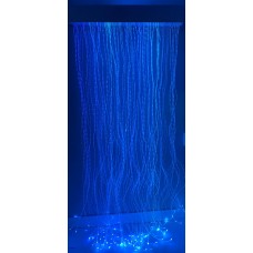 Optikai szálas fényfüggöny + fényforrás, 100 szál, 1m x 2,4m