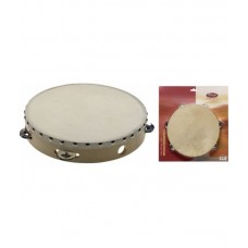Csörgődob (tamburin) 10", fa, egysoros