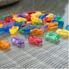 Áttetsző szortírozó autók, 72 db-os