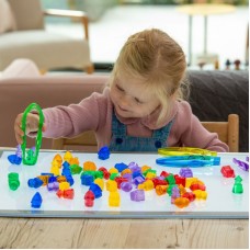 Áttetsző szortírozó házikók, 72 db-os